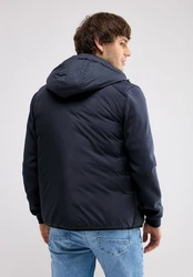 STREET ONE MEN Steppjacke mit Kapuze Dunkelblau