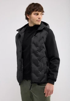 STREET ONE MEN Steppjacke mit Kapuze Schwarz