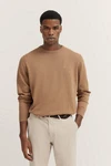 bugatti Rundhalspullover Khaki/Braun/Gelb/Beige