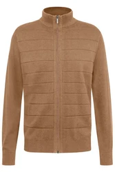 bugatti Strickjacke mit Reißverschluss Braun/Beige