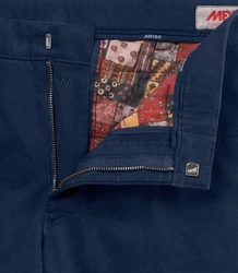 MEYER Chinos Diego mit Stretch-Dehnbund Dunkelblau/Blau