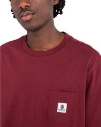 Element T-Shirt Basic Pocket Dunkelrot/Bordeaux/Rot