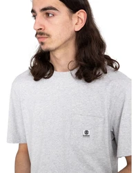 Element T-Shirt Basic Pocket Hellgrau/Grau/Silber/Rot