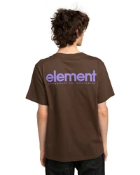 Element T-Shirt Simple Logo dunkelbraun/lila