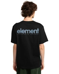 Element T-Shirt Simple Logo Schwarz/Hellblau