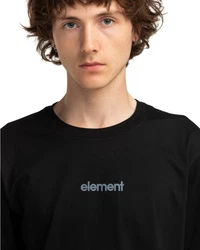 Element T-Shirt Simple Logo Schwarz/Hellblau