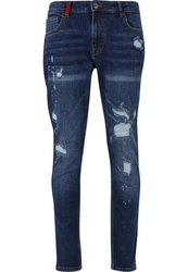 2Y Studios Jeans 2Y EMILIO RIPPED SLIM FIT JEANS Blau/Dunkelblau