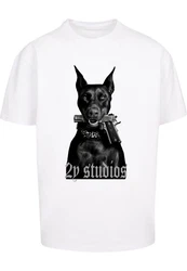 2Y Studios T-Shirt Doberman Oversize Tee Weiß/Grau/Schwarz/Gelb