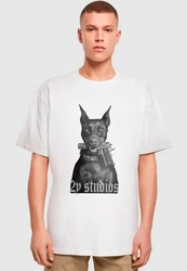 2Y Studios T-Shirt Doberman Oversize Tee Weiß/Grau/Schwarz/Gelb