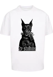 2Y Studios T-Shirt Doberman Oversize Tee Weiß/Grau/Schwarz/Gelb