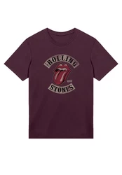 F4NT4STIC T-Shirt The Rolling Stones Tour '78 Streetwear Lila/Dunkelrot/Fliederfarben/Bordeaux