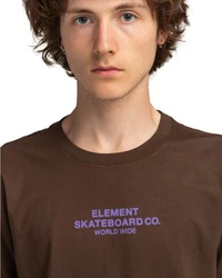 Element T-Shirt Skateboard Co Dunkelbraun/Braun