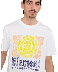 Element Kurzarmshirt Volley Herren Gelb/Weiß/Orange