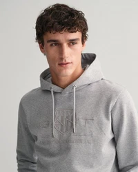 GANT Hoodie Regular Tonal Shield Hoodie Grau
