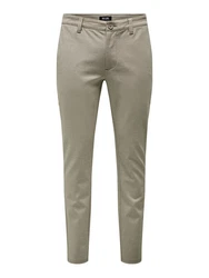 ONLY & SONS Chinohose Slim Fit Chino Pants Elegante Stretch Hose (8390) Braun