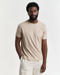 Gant T-Shirt SHIELD Regular Fit Khaki/Beige/Braun