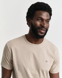 Gant T-Shirt SHIELD Regular Fit Khaki/Beige/Braun