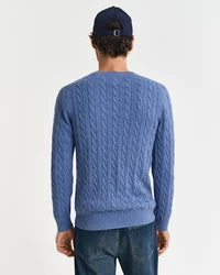 Gant Strickpullover COTTON CABLE C-NECK Blau/Dunkelblau/Hellblau