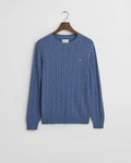 Gant Strickpullover COTTON CABLE C-NECK Blau/Dunkelblau/Hellblau