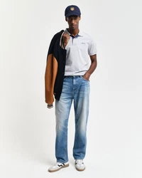Gant Poloshirt Regular Contrast Pique Rugger Grau