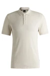 BOSS Poloshirt Regular Fit Khaki/Weiß/Beige/Braun