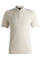 BOSS Poloshirt Regular Fit Khaki/Weiß/Beige/Braun