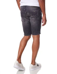 Denim House Jeansbermudas im Destroyed Look mit Stretch Schwarz