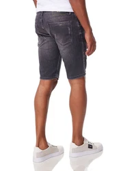 Denim House Jeansbermudas im Destroyed Look mit Stretch Schwarz