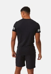 Bjrn Borg T-Shirt Borg Kurzarmshirt Schwarz/Beige/Braun/Hellblau