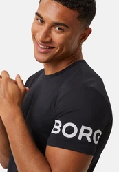 Bjrn Borg T-Shirt Borg Kurzarmshirt Schwarz/Beige/Braun/Hellblau