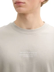 TOM TAILOR Denim T-Shirt Relaxed Fit Khaki/Grau/Beige/Braun