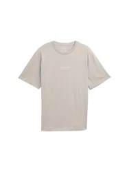TOM TAILOR Denim T-Shirt Relaxed Fit Khaki/Grau/Beige/Braun