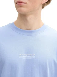 TOM TAILOR Denim T-Shirt Relaxed Fit Blau/Hellblau/Lila