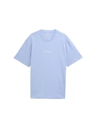 TOM TAILOR Denim T-Shirt Relaxed Fit Blau/Hellblau/Lila