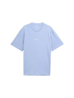 TOM TAILOR Denim T-Shirt Relaxed Fit Blau/Hellblau/Lila