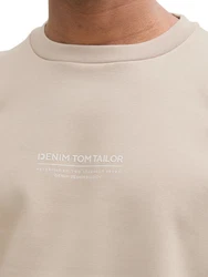 TOM TAILOR Sweatshirt Beige/Khaki/Braun