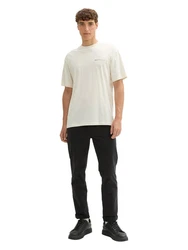 TOM TAILOR T-Shirt Khaki/Weiß/Beige/Creme