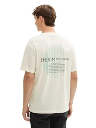 TOM TAILOR T-Shirt Khaki/Weiß/Beige/Creme