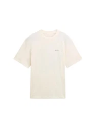 TOM TAILOR T-Shirt Khaki/Weiß/Beige/Creme