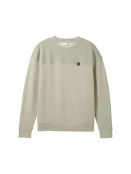TOM TAILOR Sweater Sweatshirt Denim Khaki/Beige/Dunkelgrün/Hellgrün/Grün