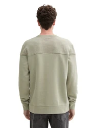 TOM TAILOR Sweater Sweatshirt Denim Khaki/Beige/Dunkelgrün/Hellgrün/Grün