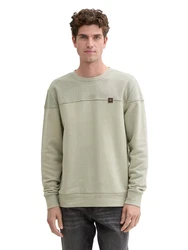 TOM TAILOR Sweater Sweatshirt Denim Khaki/Beige/Dunkelgrün/Hellgrün/Grün