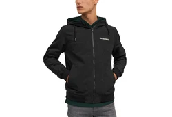 JACK & JONES JJERUSH Hood Bomber NOOS 12200208 Schwarz/Dunkelgrau/Grau/Gelb/Lila