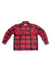 Blouson Thermohemd Holzfller Geftterte Jacke Kariert Flanell (1-St) 2596 in Weinrot