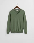 Gant Strickpullover CLASSIC COTTON V-NECK Dunkelgrün/Grün