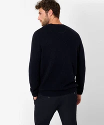 Brax Strickpullover Dunkelblau/Schwarz