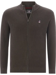 Jan Vanderstorm Strickjacke NORANDER Grau/Braun/Khaki/Dunkelgrau