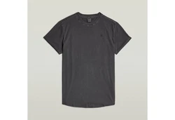 G-STAR T-Shirt Text Back Overdyed Lash Dunkelgrau/Hellgrau/Khaki/Grau/Schwarz