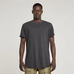 G-STAR T-Shirt Text Back Overdyed Lash Dunkelgrau/Hellgrau/Khaki/Grau/Schwarz