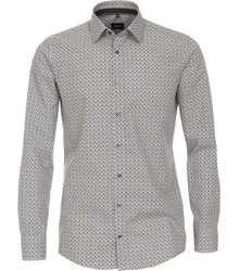 VENTI Business Langarmhemd Grau/Beige